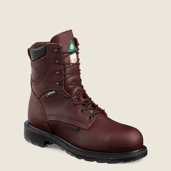 Red Wing Mens Safety Boots - Supersole® 2.0 - 8-inch Waterproof Csa Toe - Burgundy - ZXI251974